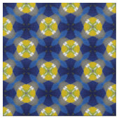 Glitch2 Blaues, gelbes Muster Stoff (Nahaufnahme)