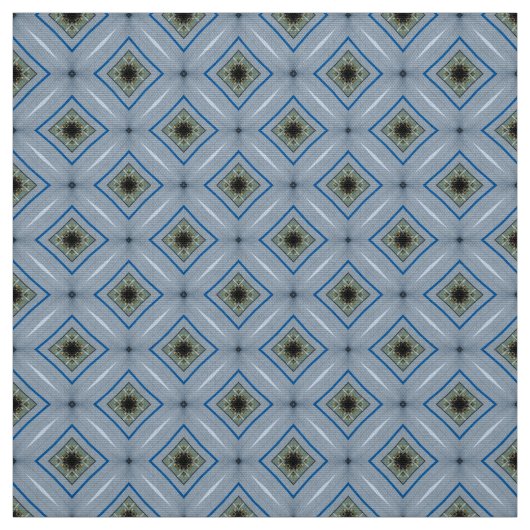 Glitch2 Blue Style Design Tile Muster Stoff (Muster)
