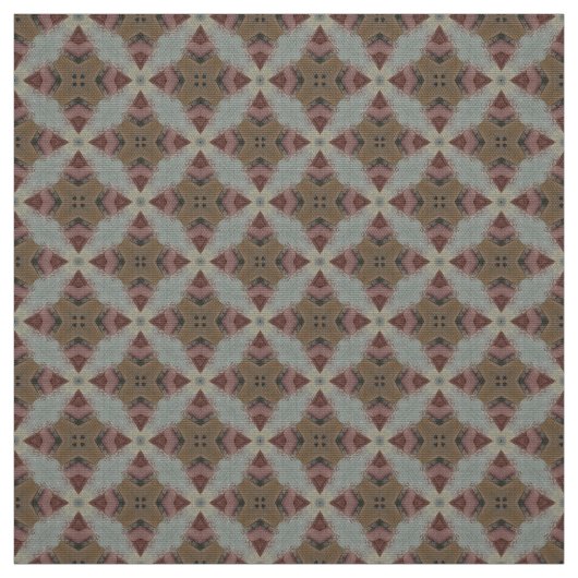 Glitch2 Braunes grünes Muster Stoff (Muster)