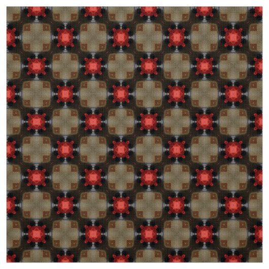 Glitch2 Brown Red pattern Stoff (Muster)