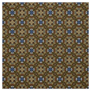 Glitch2 Brown White Blue Muster Stoff