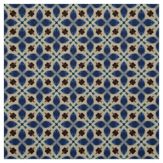 Glitch2 Clam Muschel Blauer Möbelstoff Stoff (Muster)