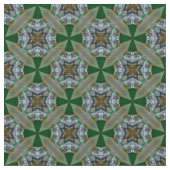 Glitch2 Green Floral Pattern gekämmte Baumwollstof Stoff (Nahaufnahme)