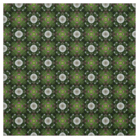 Glitch2, grün und hellgraue Fliesen Stoff (Muster)