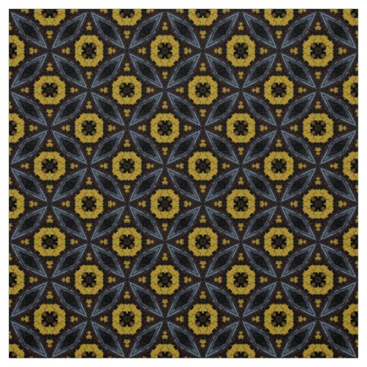 Glitch2 Ingwerbraun Aquamarines Gewebe Stoff (Muster)