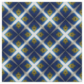 Glitch2 Midnight Blue White Fliesengewebe Stoff (Nahaufnahme)