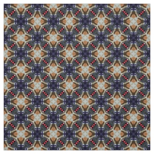 Glitch2 Mitternablau-Zyan-Fliesen-Fabric Stoff (Muster)