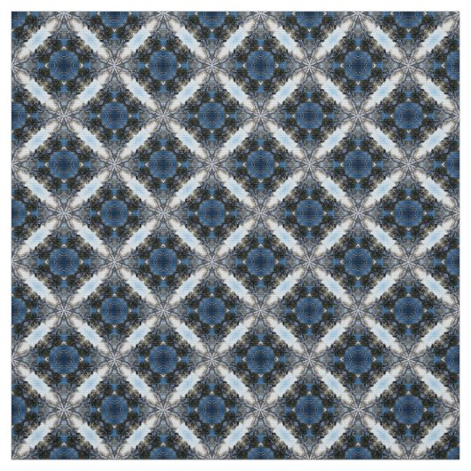 Glitch2 Möbel aus blauem weißem Stoff (Muster)