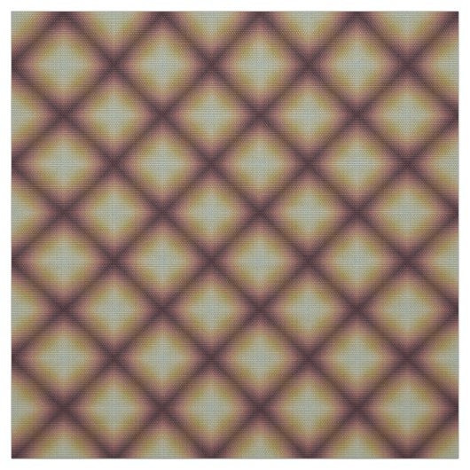 Glitch2 Möbel aus dunkelgelbem Diamantstoff Stoff (Muster)