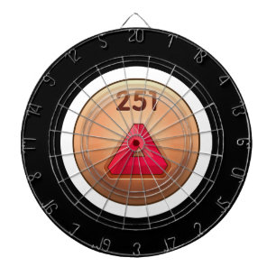Glitch Achievement Kleine Raffinerieklasse Rot Dartscheibe
