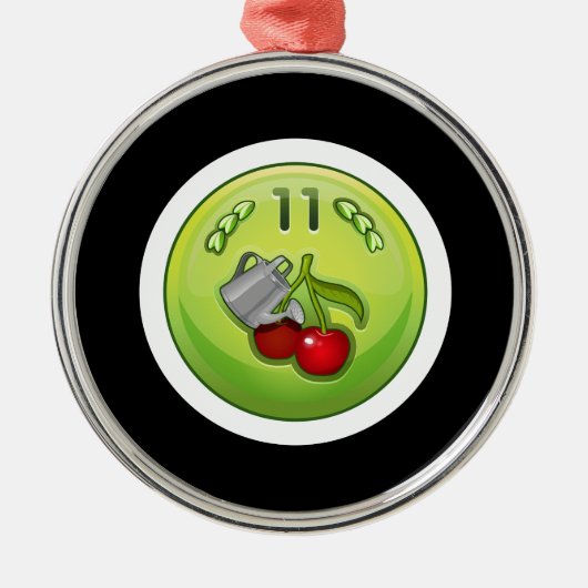 Glitch Achievement ok Soaker Silbernes Ornament (Vorne)