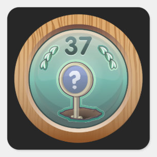 Glitch Achievement Zackenfalle Triggerator Quadratischer Aufkleber