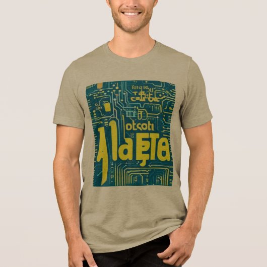 Glitch Alphabet Tri-Blend Shirt (Vorderseite)