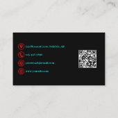 Glitch Anaglyph Aquamarin & Red Brush Stroke Visitenkarte (Rückseite)