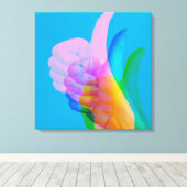 GLITCH ART auf der Leinwand des Genehmigungszeiche (Insitu (Holzboden))