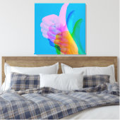 GLITCH ART auf der Leinwand des Genehmigungszeiche (Insitu (Schlafzimmer))