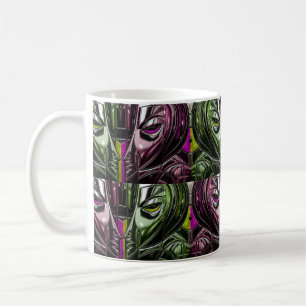 Glitch-Art-Gesicht-Tasse Kaffeetasse