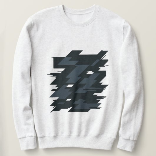 Glitch-Art Herren Basic Sweatshirt (Design vorne)