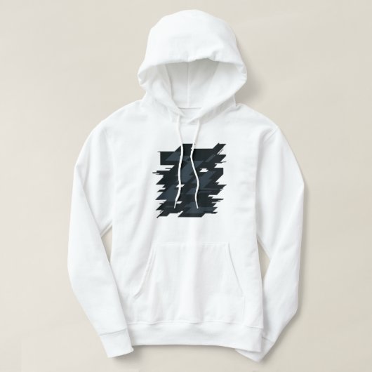 Glitch Art Men's Basic Hooded Sweatshirt (Design vorne)