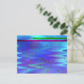 Glitch Art Pixels Vaporwave Ästhetischer analoger  Postkarte (Stehend Vorderseite)