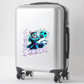 Glitch Art Samurai Striker Cat for gaming console Aufkleber (Koffer)