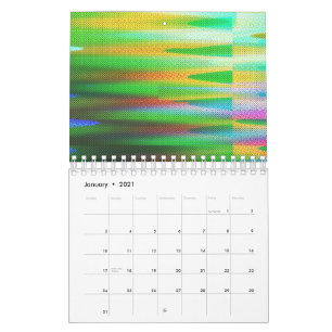 Glitch Art Vaporwave Ästhetik Analoger Fehler Kalender