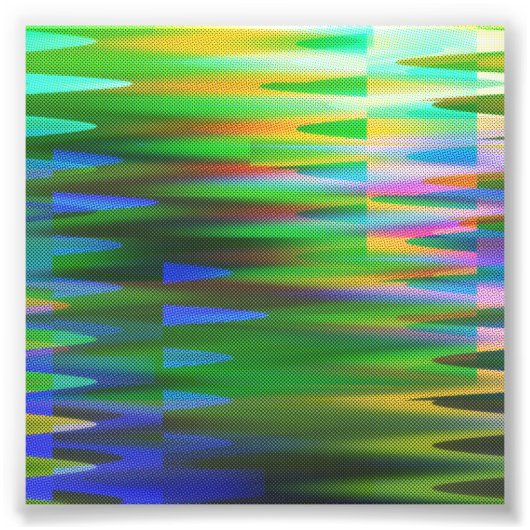 Glitch Art Vaporwave Ästhetische Analogfehler Fotodruck (Vorne)