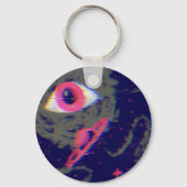 Glitch Ästhetischer kosmischer Horror Doodle Schlü Schlüsselanhänger (Rückseite)