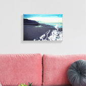 Glitch Beach in Mundesley, Vereinigtes Königreich, Leinwanddruck (Insitu (Wohnzimmer))