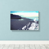 Glitch Beach in Mundesley, Vereinigtes Königreich, Leinwanddruck (Insitu (Holzboden))