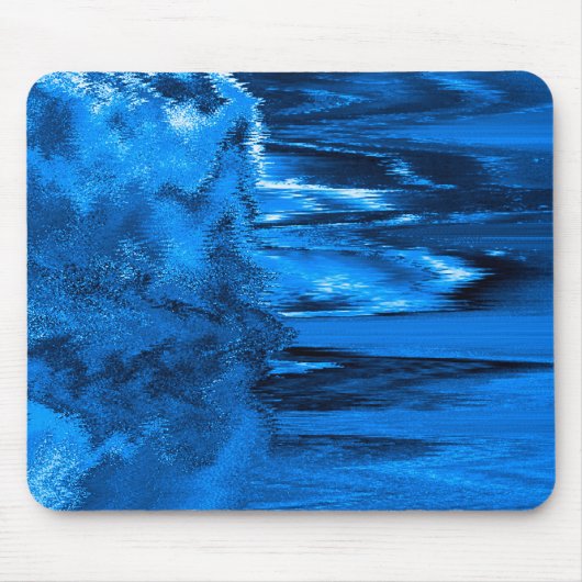 Glitch Blue Mousepad (Vorne)