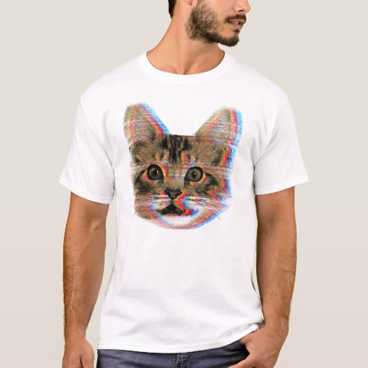 Glitch cat v2 T-Shirt (Vorderseite)