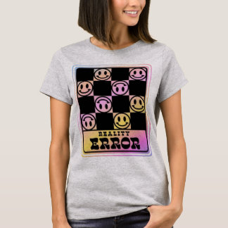 Glitch Core Fröhliche Gesichter T-Shirt