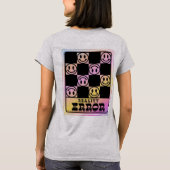 Glitch Core Fröhliche Gesichter T-Shirt (Rückseite)