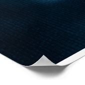 Glitch Cyberpunk Face Neon Distortion Portrait Poster (Ecke)