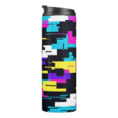 Glitch Digital Design Thermosbecher (Nach rechts gedreht)