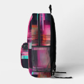 Glitch Dimension Abstrakter Backpack Bedruckter Rucksack (Rechts)