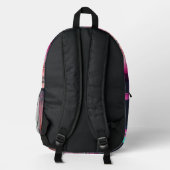 Glitch Dimension Abstrakter Backpack Bedruckter Rucksack (Rückseite)