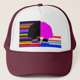 Glitch Dual Profile – Pop Art Trucker Cap Truckerkappe