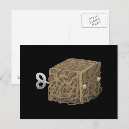 Glitch dustbunny cubimal postkarte (Vorne/Hinten)