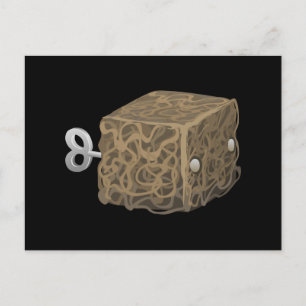 Glitch dustbunny cubimal postkarte