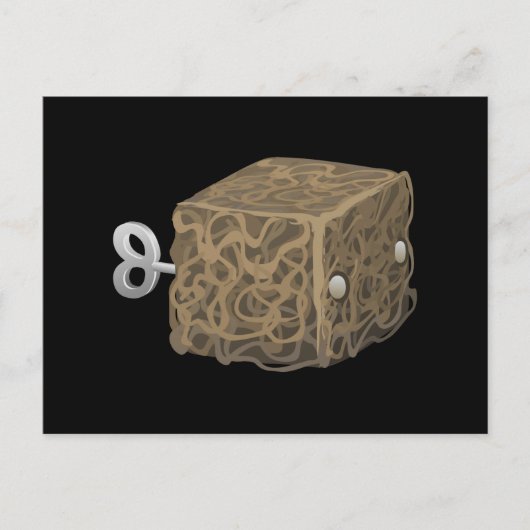 Glitch dustbunny cubimal postkarte (Vorderseite)