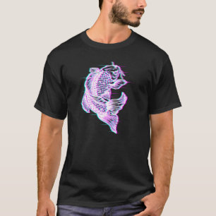 Glitch-Effekt japanischer Koi-Fisch ? Vaporwave-Äs T-Shirt