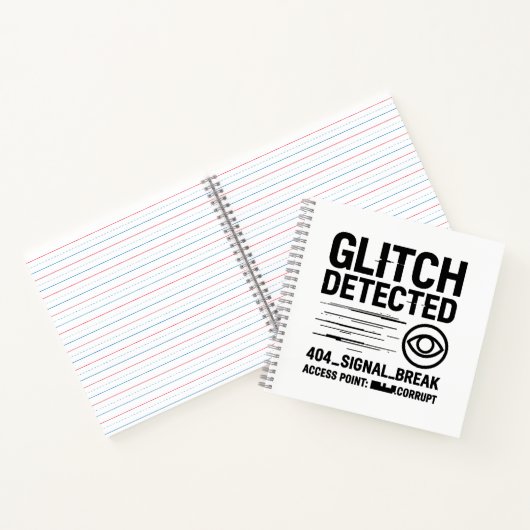 GLITCH ERKANNT - Beschädigte Signalübertragung Notizblock (Innenseite)