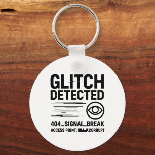 GLITCH ERKANNT - Beschädigte Signalübertragung Schlüsselanhänger