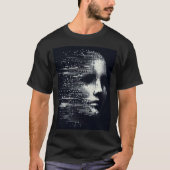 Glitch Essence - Abstraktes digitales Portrait-T-S T-Shirt (Vorderseite)