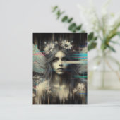Glitch Fairy Postkarte (Stehend Vorderseite)