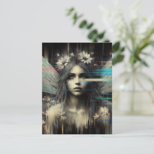 Glitch Fairy Postkarte (Stehend Vorderseite)