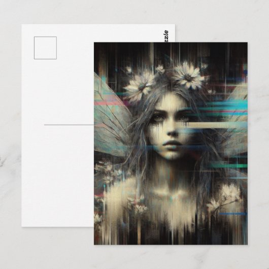 Glitch Fairy Postkarte (Vorne/Hinten)