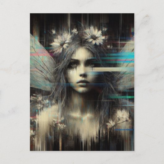 Glitch Fairy Postkarte (Vorderseite)